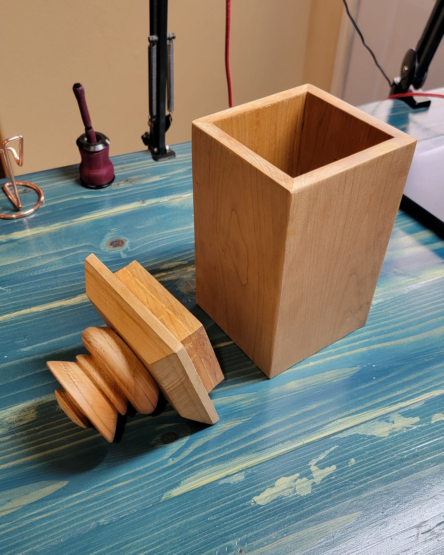 Cherry wood box